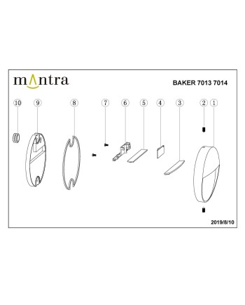 BAKER * SEÑALIZADOR REDONDO 3W 3000K CORTEN